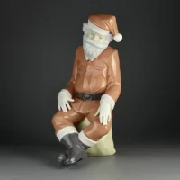Винтажная фарфоровая статуэтка Санта-Клаус Дед Мороз Рождество Испания Lladro NAO 1269 Long Christmas Night