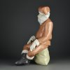 Винтажная фарфоровая статуэтка Санта-Клаус Дед Мороз Рождество Испания Lladro NAO 1269 Long Christmas Night