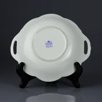 Винтажная фарфоровая тарелка с ручками Англия Coalport Ming Rose