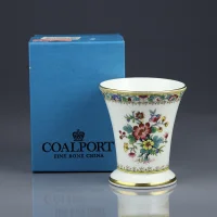Винтажный декоративный фарфоровый стакан-ваза Англия Coalport Ming Rose Beaker