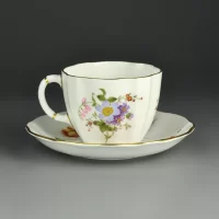 Винтажная чайная пара Англия Royal Crown Derby Posies 1968 год