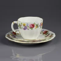 Винтажная чайное фарфоровое трио Англия Royal Crown Derby 1942 год
