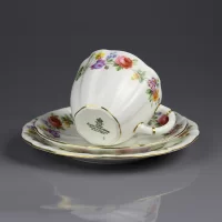 Винтажная чайное фарфоровое трио Англия Royal Crown Derby 1942 год