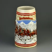 Винтажная кружка Budweiser Clydesdales Клайдсдейл Лошади Ceramarte 1985 год