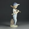 Винтажная фарфоровая статуэтка Испания Бейсболист Мальчик Lladro 7610 Can I Play
