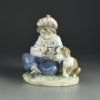 Винтажная фарфоровая статуэтка Испания Мальчик с цветком и собакой Lladro 5450 I Hope She Does