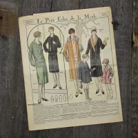 Антикварный французский журнал мод Le Petit Echo de la Mode Dimanche 9 Octobre 1927 Ар-деко