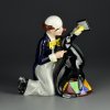 Винтажная фарфоровая статуэтка Клоун с котиком Англия Royal Doulton 3119 Partners