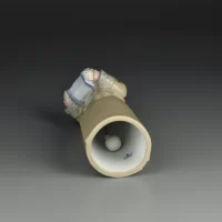 Винтажная фарфоровая статуэтка колокольчик Музыкант с аккордеоном концертиной Lladro 8171 Musician with accordion