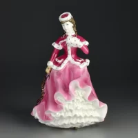 Винтажная фарфоровая статуэтка Англия Фигуристка Коньки Coalport The Skater