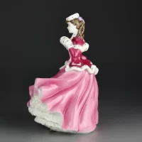 Винтажная фарфоровая статуэтка Англия Фигуристка Коньки Coalport The Skater