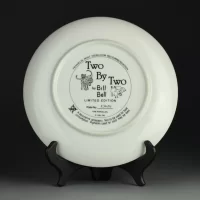 Тарелка винтажная декоративная настенная Фарфор Franklin Mint Bill Bell Ноев ковчег Two by Two