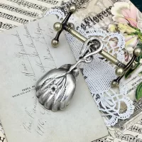 Антикварная английская ложка для чая трав Caddy Spoon 1853 год