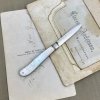 Антикварный перочинный английский нож с инкрустацией перламутром Thomas Marples 1870 год