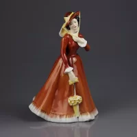 Винтажная фарфоровая статуэтка Дама с зонтиком Англия Royal Doulton HN2705 Julia