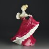 Винтажная фарфоровая статуэтка Дама в розовом платье с веером Англия Royal Doulton 3741 Elaine