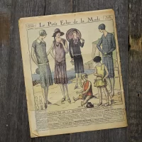 Антикварный французский журнал мод Le Petit Echo de la Mode Dimanche 15 Juillet 1928 Ар-деко