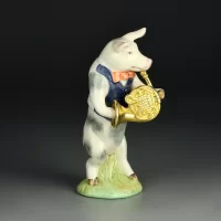 Винтажная фигурка Поросёнок с валторной Англия Beswick Свинка Benjamin