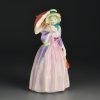Винтажная фарфоровая статуэтка Дама с зонтом Англия Royal Doulton 1402 Miss Demure