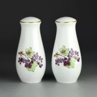 Винтажные фарфоровые солонка и перечница Смородина Груша Royal Worcester
