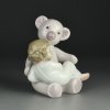 Винтажная фарфоровая статуэтка Мишка с ребёнком Испания Lladro NAO 1477 Big Bear Hug