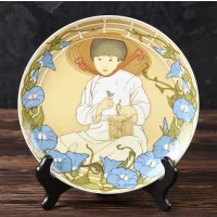 Тарелка винтажная декоративная настенная Фарфор Дети Villeroy & Boch Heinrich Children of the World Asia №2 unicef