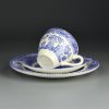 Винтажное английское чайное кофейное трио Фарфор Шинуазри Голубая ива Blue Willow English Ironstone Tableware