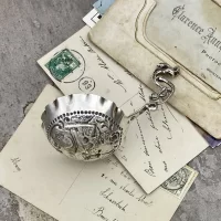 Антикварная ложка для чая трав соуса Голландия Мельница Caddy Spoon 1898 год