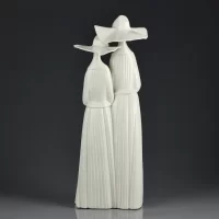 Винтажная фарфоровая статуэтка Испания Lladro 4611 Nuns Католические Монахини Религия Fulgencio Garcia