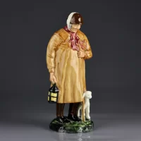 Винтажная фарфоровая статуэтка Англия Пастух Royal Doulton Ягнёнок 1975 The Shepherd