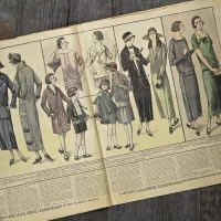Антикварный французский журнал мод Le Petit Echo de la Mode Dimanche 2 Novembre 1924 Ар-деко