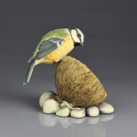 Винтажная фигурка Синица Tit Bird Птица