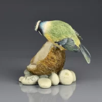 Винтажная фигурка Синица Tit Bird Птица