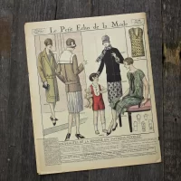 Антикварный французский журнал мод Le Petit Echo de la Mode Dimanche 14 Aout 1927 Ар-деко