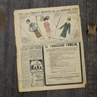 Антикварный французский журнал мод Le Petit Echo de la Mode Dimanche 22 Janvier 1928 Ар-деко