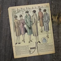 Антикварный французский журнал мод Le Petit Echo de la Mode Dimanche 1 Janvier 1928 Ар-деко