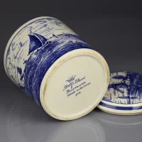 Винтажная керамическая чайница имбирница Delft Blauw