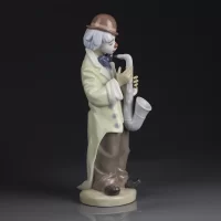 Винтажная фарфоровая статуэтка Клоун с саксофоном Lladro 5471 Sad Sax