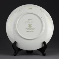 Тарелка винтажная фарфоровая настенная декоративная Япония Пагода Лето Noritake Seasons Plate Summer
