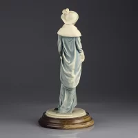 Винтажная статуэтка в стиле Каподимонте Дама в шляпке Италия ADL Vittorio Tessaro Costume Parisien 1913