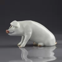 Винтажная фарфоровая статуэтка свиньи Дания Royal Copenhagen Pig