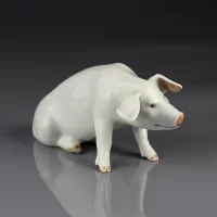 Винтажная фарфоровая статуэтка свиньи Дания Royal Copenhagen Pig