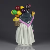 Винтажная фарфоровая статуэтка Воздушные шары Продавщица Англия Royal Doulton 1843 Biddy Penny Farthing