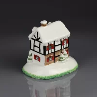 Винтажный фарфоровый домик Рождество Англия Coalport Christmas Lodge