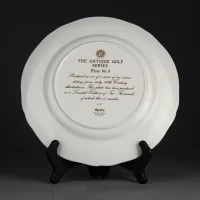 Тарелка винтажная фарфоровая настенная декоративная Гольф Англия Spode Antique Golf Series Plate 3