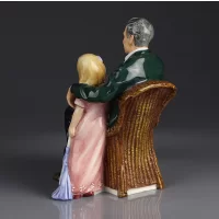 Винтажная фарфоровая статуэтка Дедушка с внучкой Англия Royal Doulton 3456 Grandpas Story