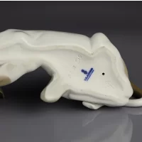 Винтажная фарфоровая статуэтка Испания Корова Бык Телёнок Lladro 4680 Calfskin