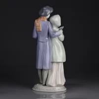 Винтажная фарфоровая статуэтка Рождество Девушка и юноша Lladro 6128 Christmas Melodies