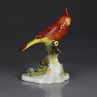 Винтажная фарфоровая статуэтка Птица Красный кардинал Англия Royal Doulton Cardinal