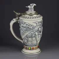 Винтажная керамическая кружка Лошади Скачки Ceramarte Avon Winners Circle Stein